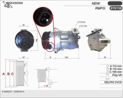 AHE 970136 - Compressore, Climatizzatore www.autoricambi360.it