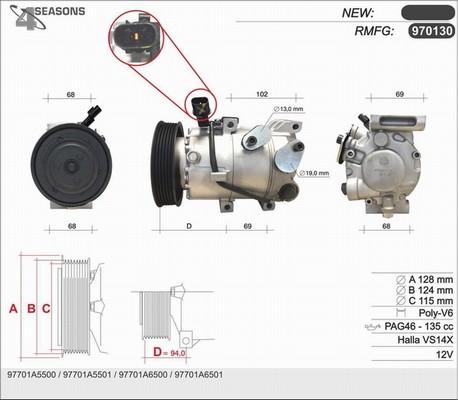 AHE 970130 - Compressore, Climatizzatore www.autoricambi360.it