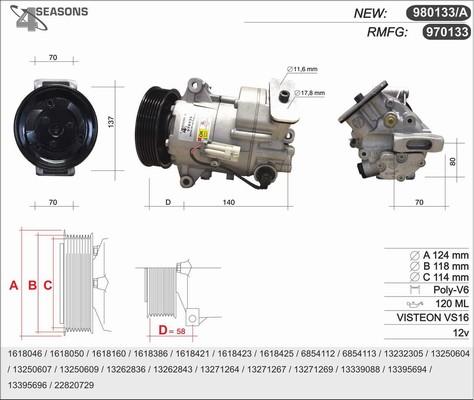AHE 970133 - Compressore, Climatizzatore www.autoricambi360.it
