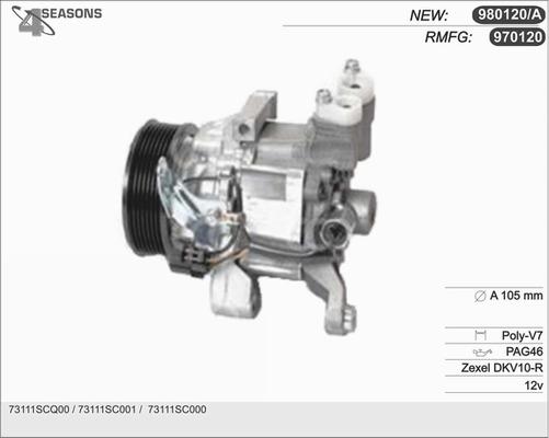 AHE 970120 - Compressore, Climatizzatore www.autoricambi360.it