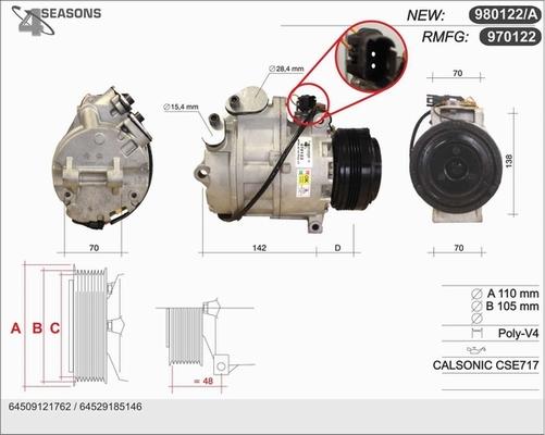 AHE 970122 - Compressore, Climatizzatore www.autoricambi360.it