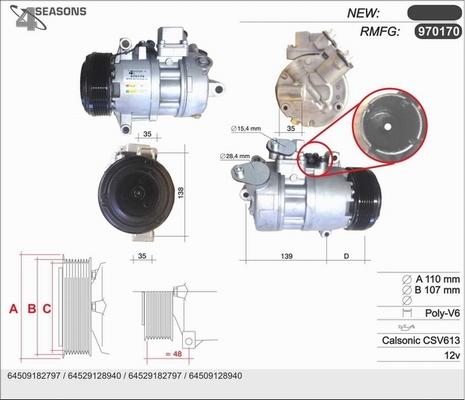 AHE 970170 - Compressore, Climatizzatore www.autoricambi360.it