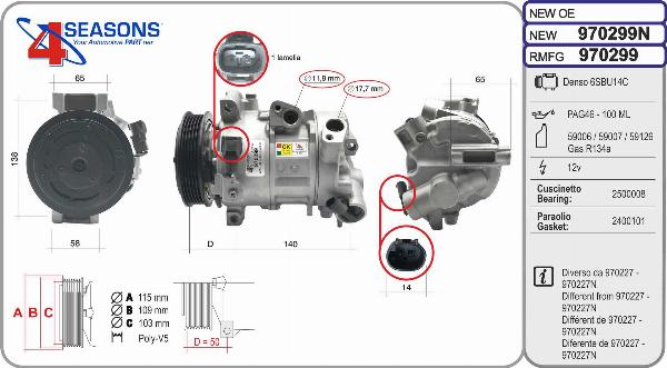 AHE 970.299 - Compressore, Climatizzatore www.autoricambi360.it