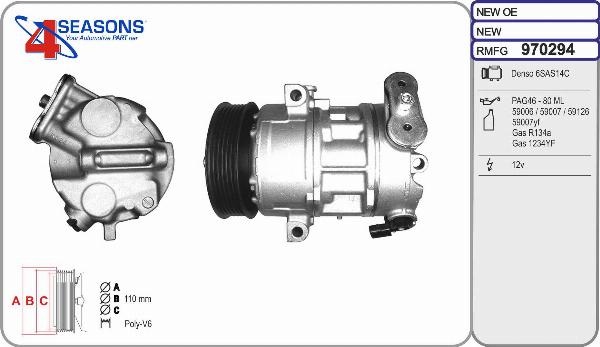 AHE 970294 - Compressore, Climatizzatore www.autoricambi360.it