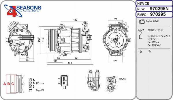 AHE 970295 - Compressore, Climatizzatore www.autoricambi360.it