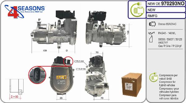 AHE 970293NO - Compressore, Climatizzatore www.autoricambi360.it