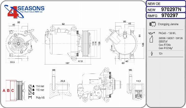 AHE 970297 - Compressore, Climatizzatore www.autoricambi360.it