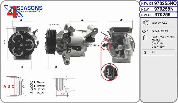 AHE 970255 - Compressore, Climatizzatore www.autoricambi360.it