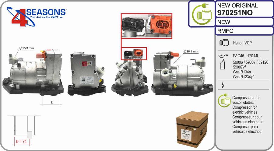 AHE 970251NO - Compressore, Climatizzatore www.autoricambi360.it