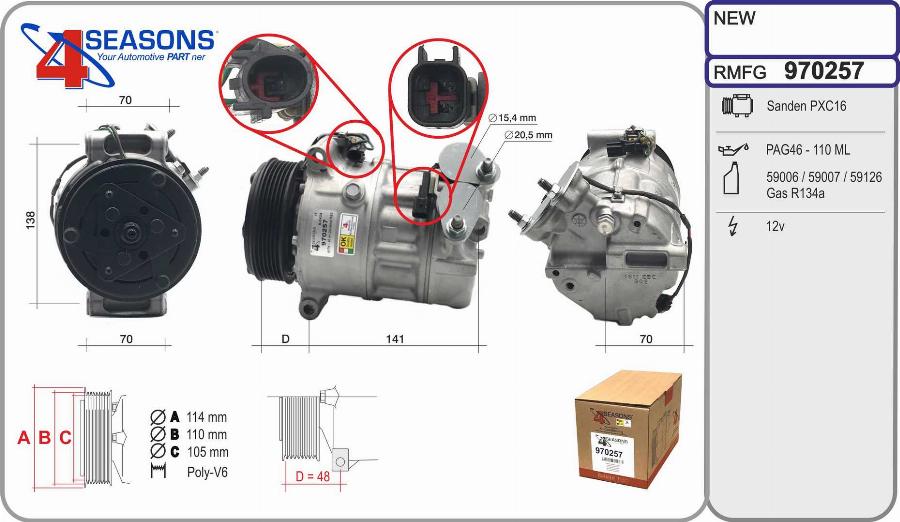 AHE 970257 - Compressore, Climatizzatore www.autoricambi360.it
