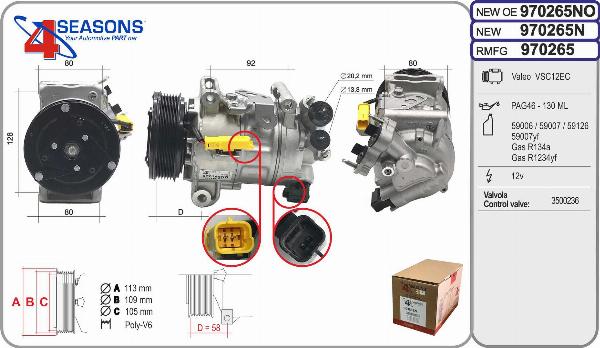 AHE 970265 - Compressore, Climatizzatore www.autoricambi360.it