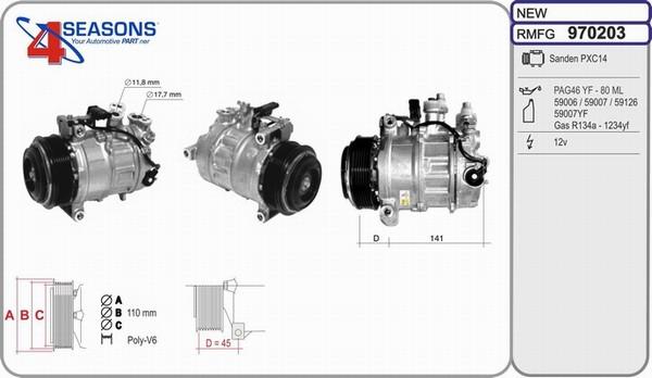 AHE 970203 - Compressore, Climatizzatore www.autoricambi360.it