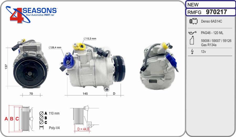 AHE 970217 - Compressore, Climatizzatore www.autoricambi360.it