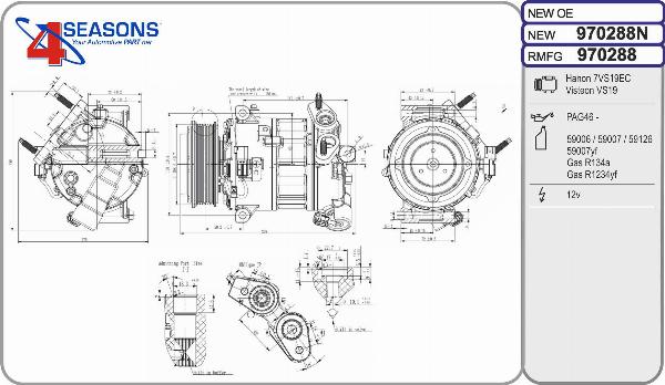 AHE 970288 - Compressore, Climatizzatore www.autoricambi360.it