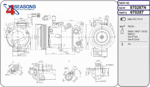 AHE 970287 - Compressore, Climatizzatore www.autoricambi360.it