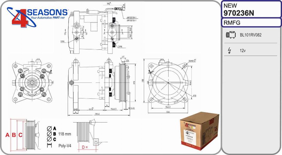 AHE 970236N - Compressore, Climatizzatore www.autoricambi360.it