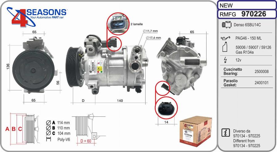 AHE 970226 - Compressore, Climatizzatore www.autoricambi360.it