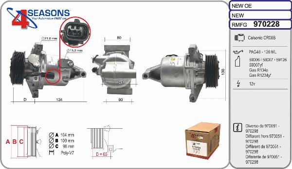 AHE 970228 - Compressore, Climatizzatore www.autoricambi360.it