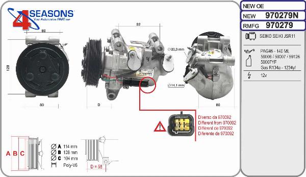 AHE 970279N - Compressore, Climatizzatore www.autoricambi360.it