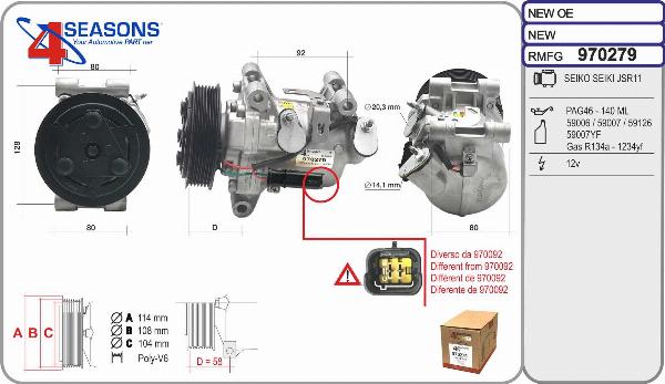 AHE 970279 - Compressore, Climatizzatore www.autoricambi360.it
