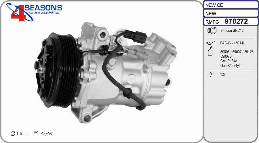 AHE 970272 - Compressore, Climatizzatore www.autoricambi360.it