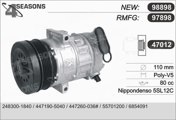 AHE 97898 - Compressore, Climatizzatore www.autoricambi360.it