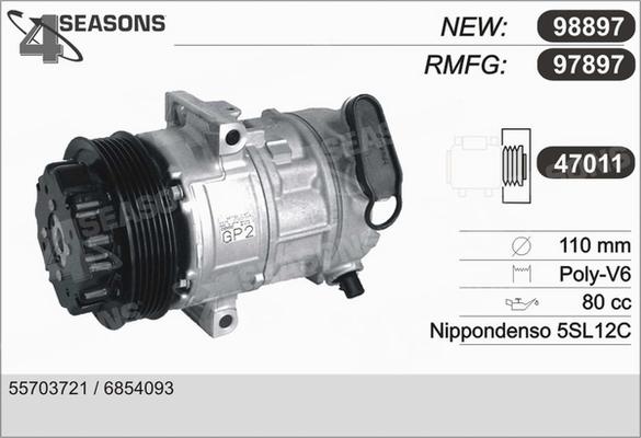 AHE 97897 - Compressore, Climatizzatore www.autoricambi360.it