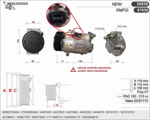 AHE 97856 - Compressore, Climatizzatore www.autoricambi360.it