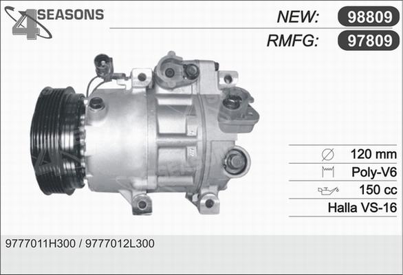 AHE 97809 - Compressore, Climatizzatore www.autoricambi360.it