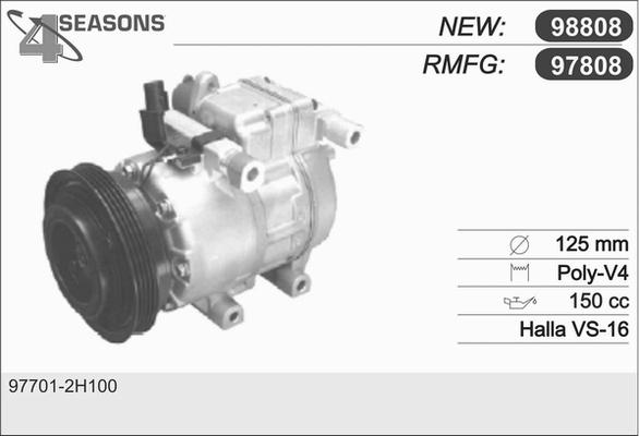 AHE 97808 - Compressore, Climatizzatore www.autoricambi360.it