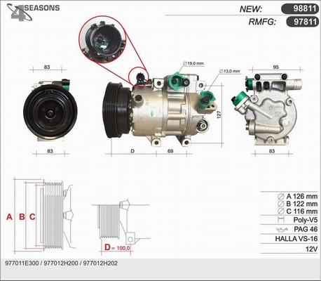 AHE 97811 - Compressore, Climatizzatore www.autoricambi360.it