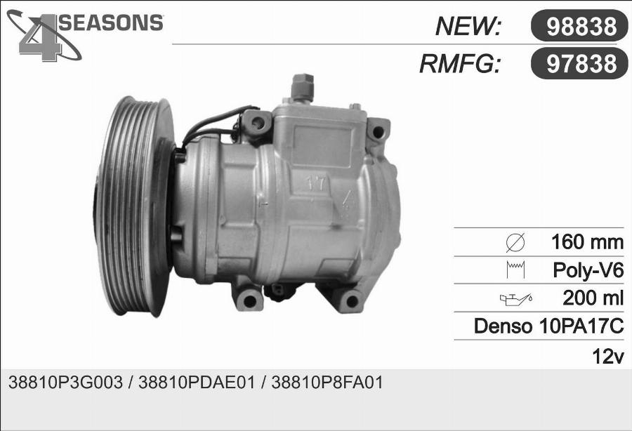 AHE 97838 - Compressore, Climatizzatore www.autoricambi360.it