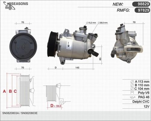 AHE 97829 - Compressore, Climatizzatore www.autoricambi360.it