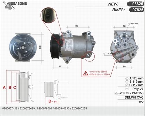 AHE 97825 - Compressore, Climatizzatore www.autoricambi360.it