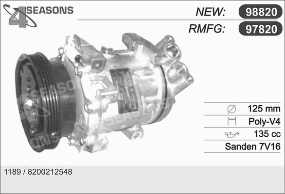 AHE 97820 - Compressore, Climatizzatore www.autoricambi360.it