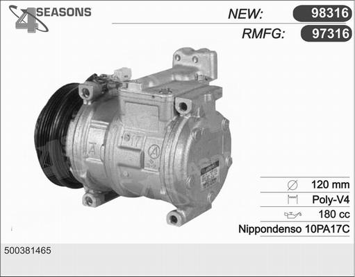 AHE 97316 - Compressore, Climatizzatore www.autoricambi360.it