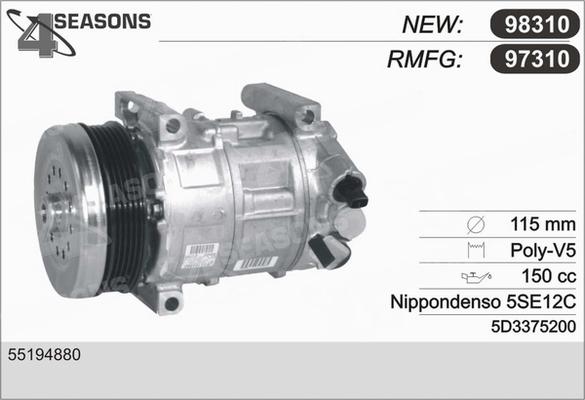 AHE 97310 - Compressore, Climatizzatore www.autoricambi360.it