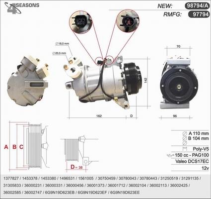 AHE 97794 - Compressore, Climatizzatore www.autoricambi360.it