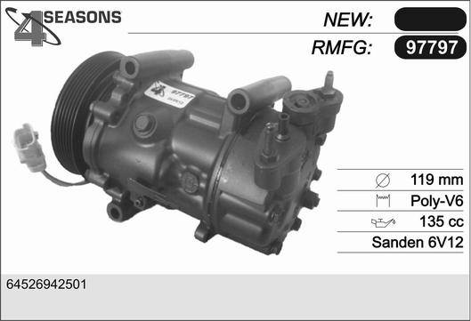 AHE 97797 - Compressore, Climatizzatore www.autoricambi360.it