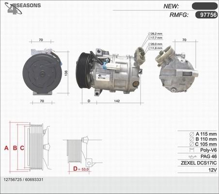 AHE 97756 - Compressore, Climatizzatore www.autoricambi360.it
