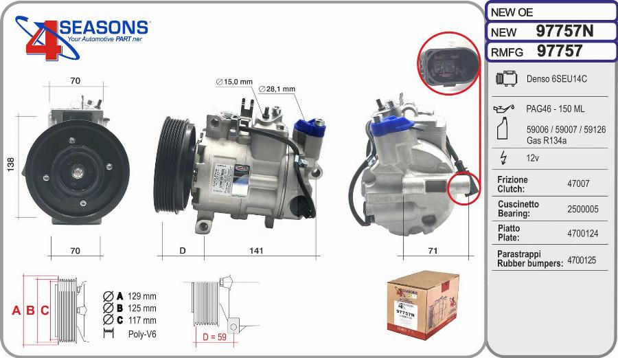 AHE 97757N - Compressore, Climatizzatore www.autoricambi360.it
