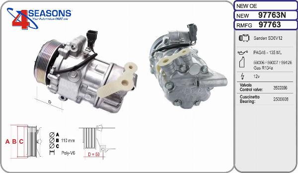 AHE 97763N - Compressore, Climatizzatore www.autoricambi360.it