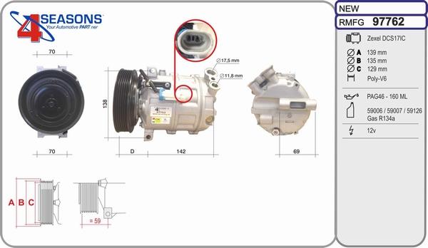 AHE 97762 - Compressore, Climatizzatore www.autoricambi360.it