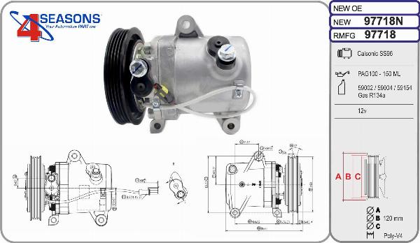 AHE 97718N - Compressore, Climatizzatore www.autoricambi360.it