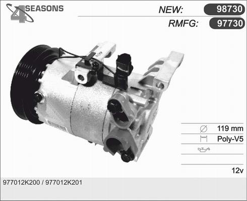 AHE 97730 - Compressore, Climatizzatore www.autoricambi360.it