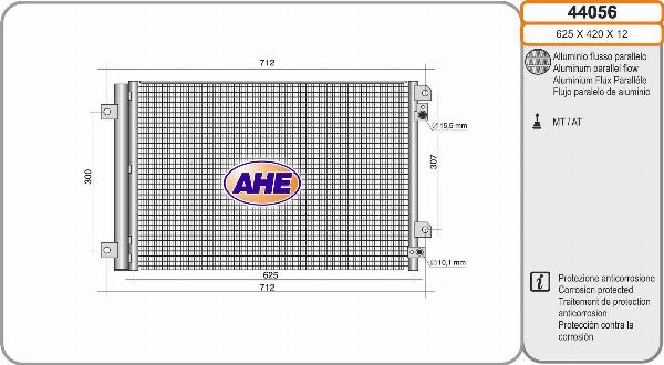 AHE 44056 - Condensatore, Climatizzatore www.autoricambi360.it
