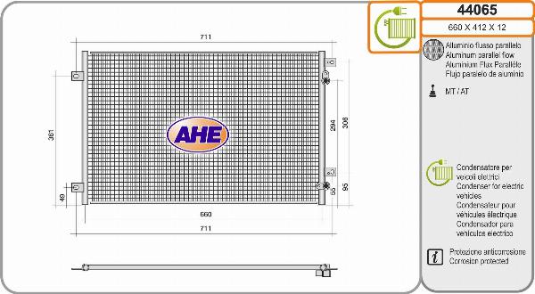 AHE 44065 - Condensatore, Climatizzatore www.autoricambi360.it