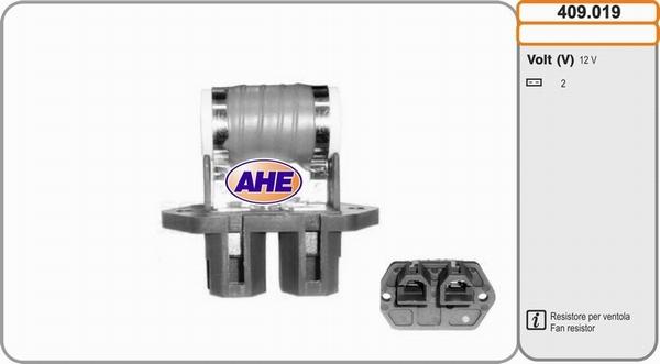AHE 409.019 - Resistore addizionale, Elettromotore-Ventola radiatore www.autoricambi360.it