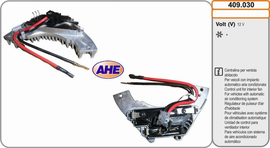 AHE 409.030 - Centralina, Ventola elettr. (Raffreddamento motore) www.autoricambi360.it