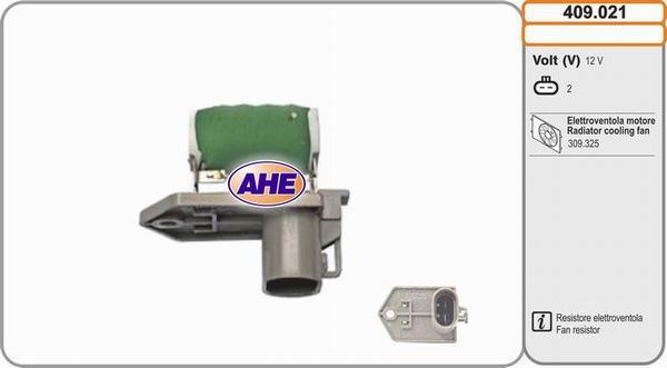 AHE 409.021 - Resistore addizionale, Elettromotore-Ventola radiatore www.autoricambi360.it